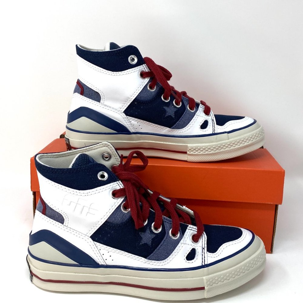 Converse CHUCK 70 E260 High Canvas White Blue Men's Size Sneakers 168631C - Picture 4 of 7